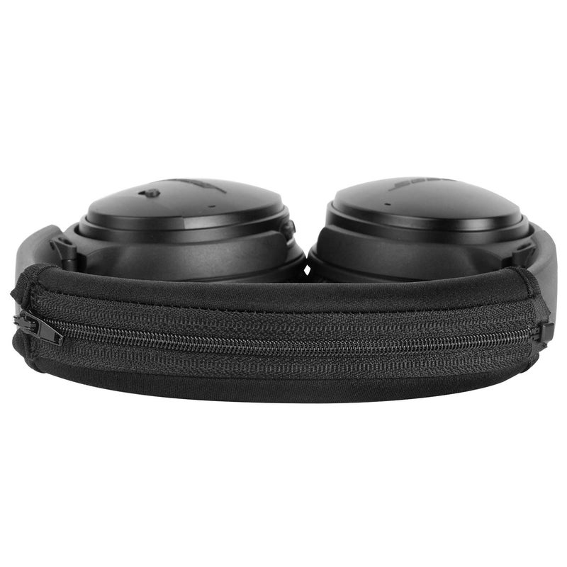 Jarmor QC25 QC35 Headband Cover, Replacement Head Band Protector with Zipper [ Easy Installation ] for Bose QuietComfort 25, QuietComfort 35 Headphones (Black) - Image 1